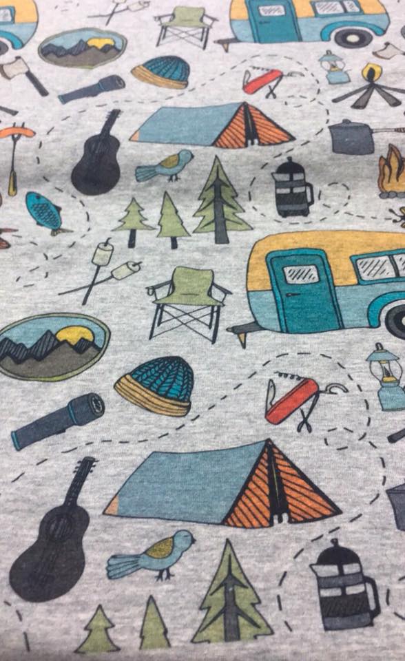 Fabric Time To Go Camping On Heather