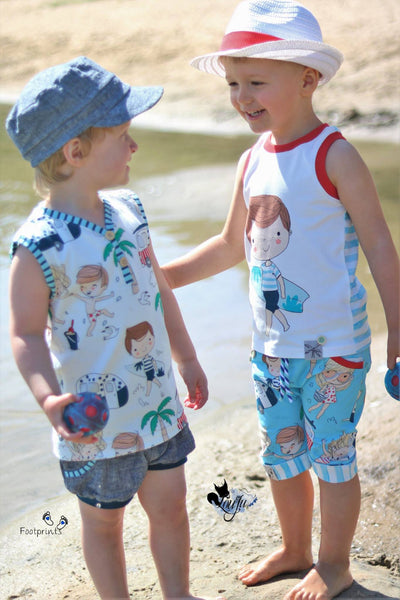 N700 Surfer Boy Brunette Child Panel