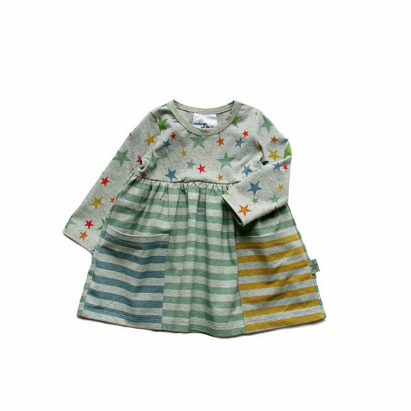 POT OF GOLD PREORDER: Watercolour Stripes and Stars on HEATHER Grey