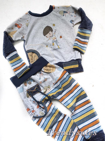 Rapport Perfect Autumn Day BOY on FAUX Heather Grey