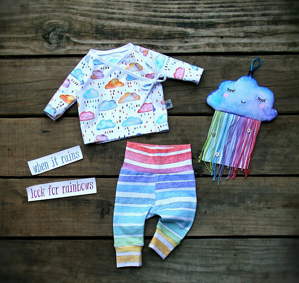 Fabric Emma Watercolour Clouds