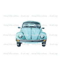 321 Child Panel VW Blue Bug on White