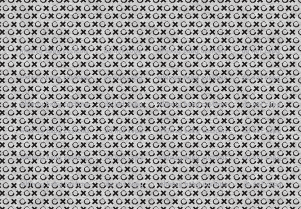 Fabric XO's on Heather Grey