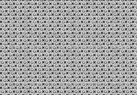 Fabric XO's on Heather Grey