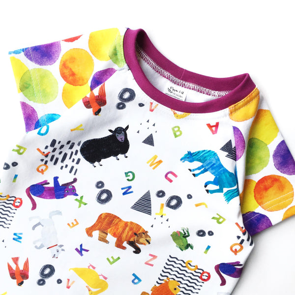 Watercolour (Watercolor) Dots Version II Fabric (Hungry Caterpillar Brown Bear)