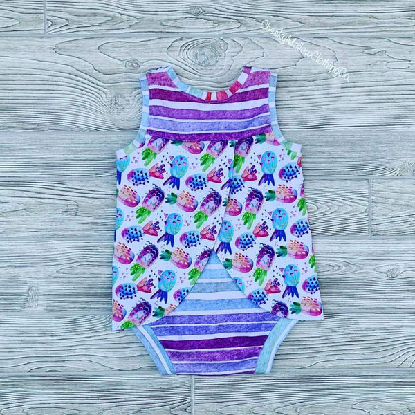 Fabric Pastel Watercolour Rainbow Stripes