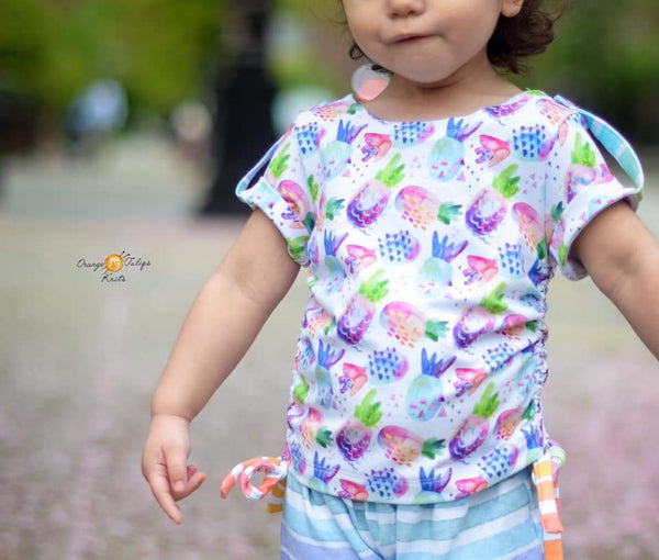 Fabric Pastel Watercolour Rainbow Stripes