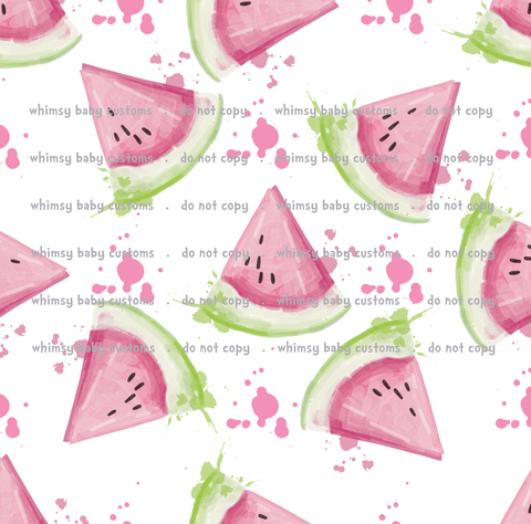 Fabric Itty Bitty Watercolor Watermelons