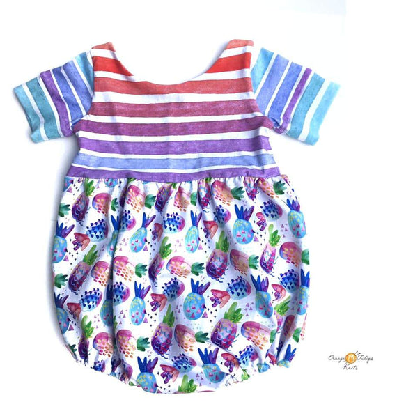 Fabric Pastel Watercolour Rainbow Stripes