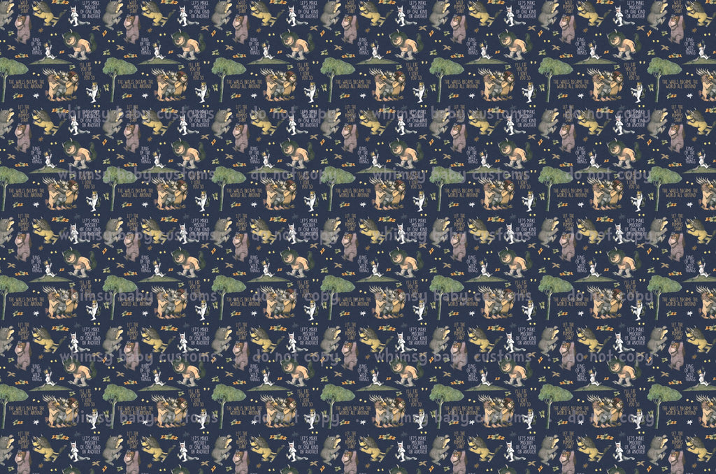 Fabric Wild Animals WT Main ON VARIOUS BASES