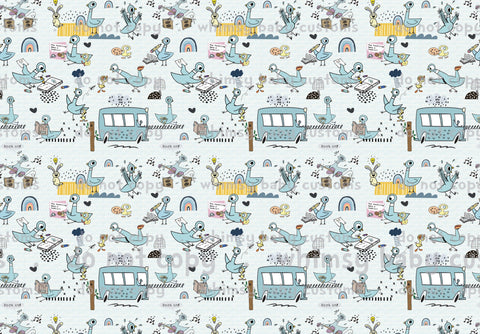 Fabric Pigeon Bird Book Main