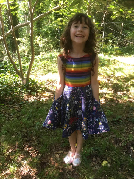 April 2026 Preorder - Fabric Wildflowers on Navy