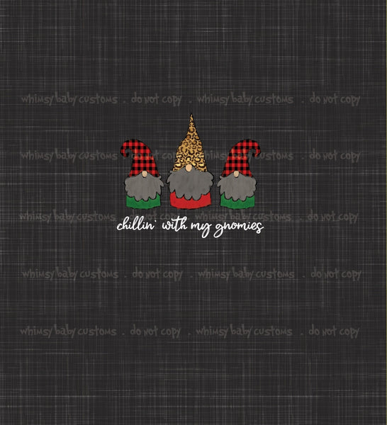 Adult/Romper Panel Chillin with My Gnomies