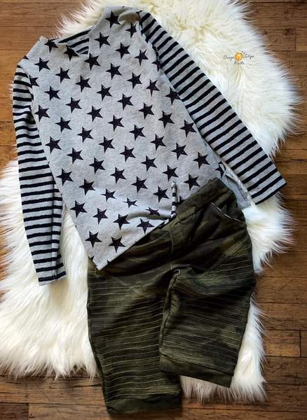Fabric Scribble Stars On Heather