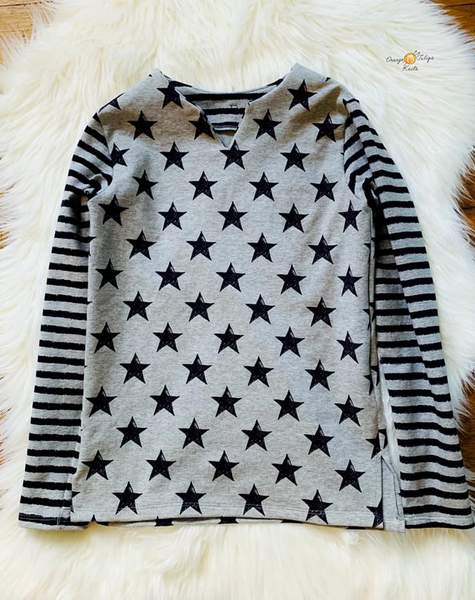 Fabric Scribble Stars On Heather