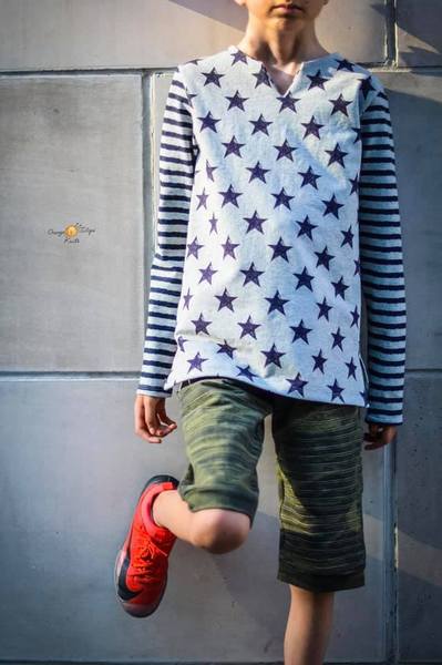 Fabric Scribble Stars on Heather Grey - by the YARD