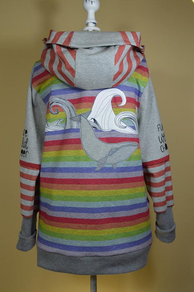 POT OF GOLD PREORDER: Watercolour Stripes and Stars on HEATHER Grey