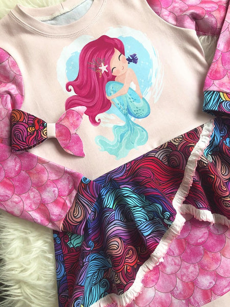 514 Child Panel Watercolor Mermaid