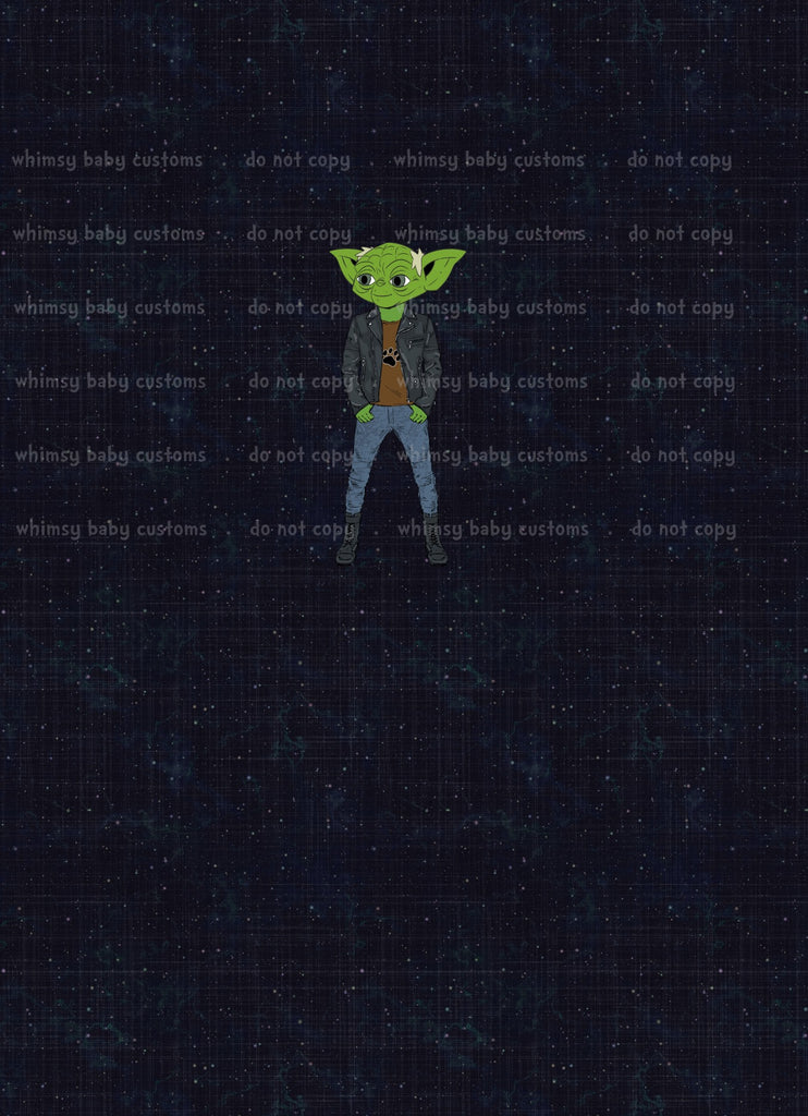 A1053 Adult/Romper Panel Cool Hipster Green Guy