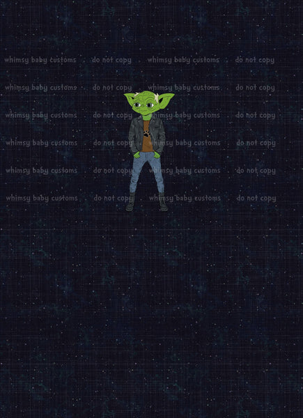 A1053 Adult/Romper Panel Cool Hipster Green Guy