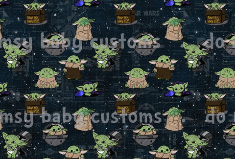 Fabric Baby Green Alien Guy Main