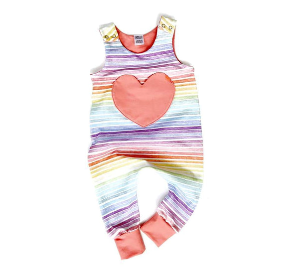 Fabric Pastel Watercolour Rainbow Stripes