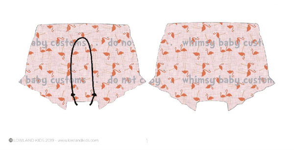 Fabric Flamingos Linen Look