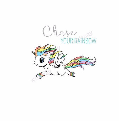 340 Chase Your Rainbow Unicorn Child Panel