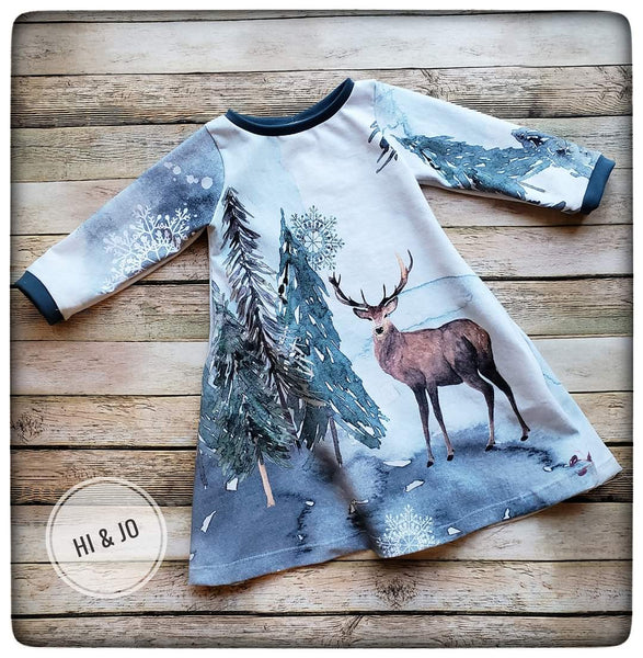 342  Child Panel Winter Deer FULL Panel