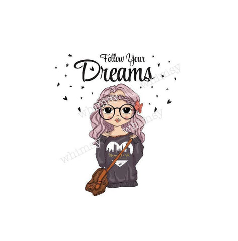 354 Follow Your Dreams Girl with Glasses Child Panel