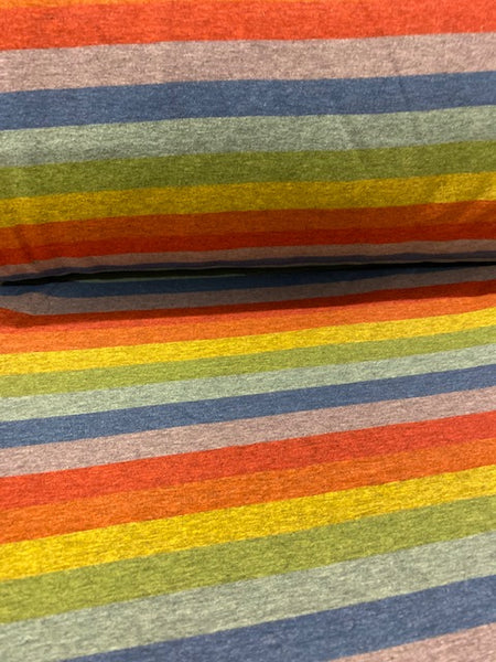 Fabric Heather Stripes Rainbow