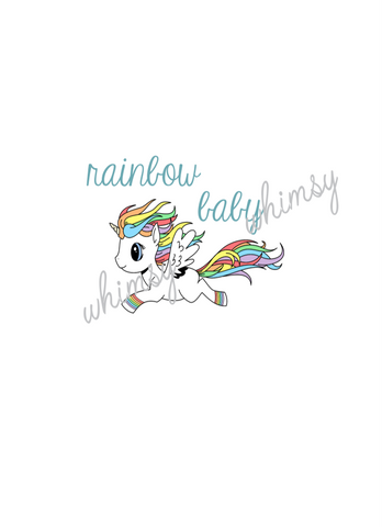 554 Rainbow Baby Unicorn Child Panel