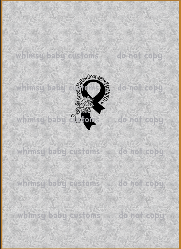 A1044H Adult/Romper Panel Hope Faith Courage Strength (on Heather Grey)