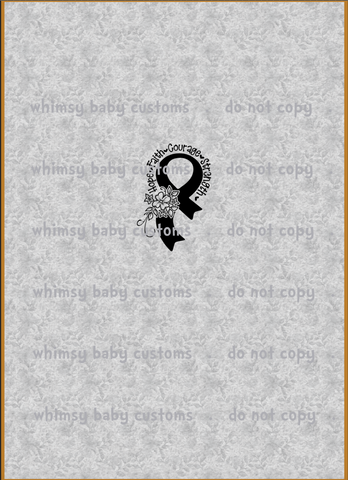 A1044H Adult/Romper Panel Hope Faith Courage Strength (on Heather Grey)