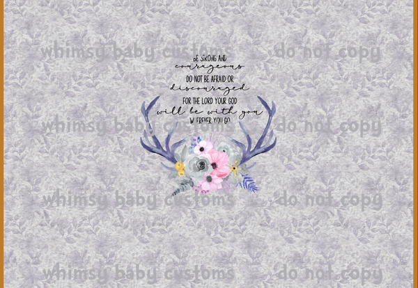 A1043 Adult/Romper Panel Be Strong Have Courage