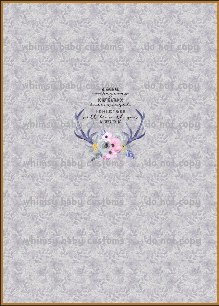 A1043 Adult/Romper Panel Be Strong Have Courage