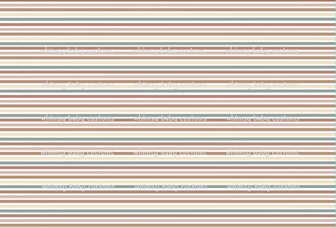 Fabric Earth toned Rainbow Collection Stripes on White