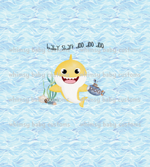 Child Panel Baby Shark Watercolour on SWIM