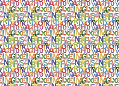 Fabric HC Alphabet (Large Scale) On White