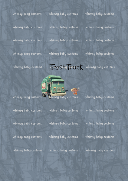 Trash Truck Large Swim Panel