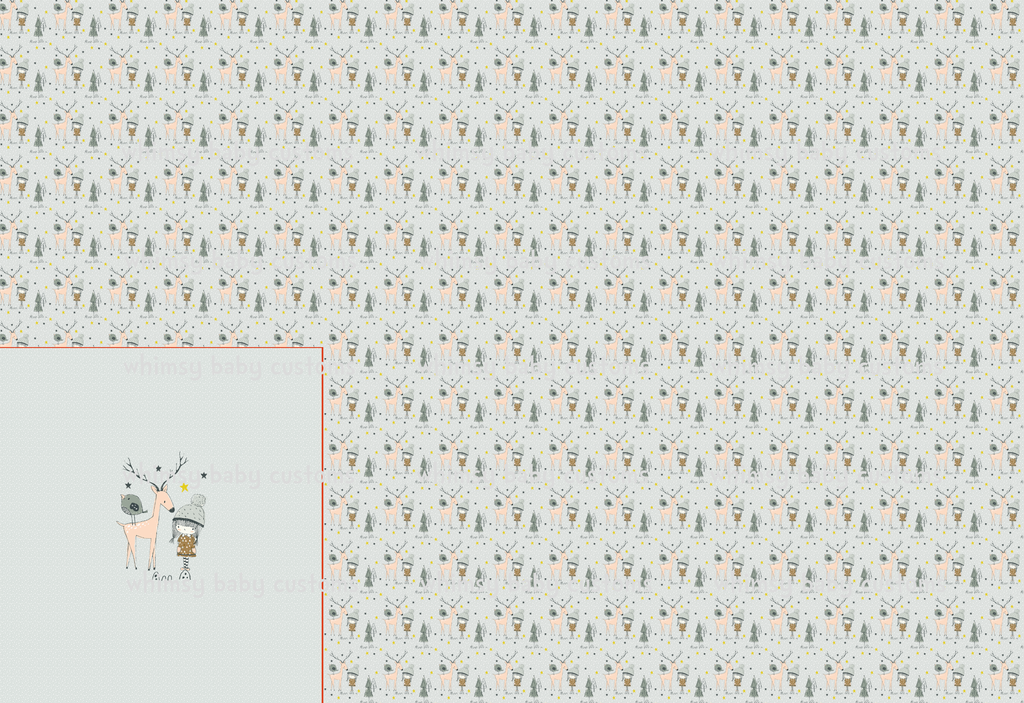 Rapport Christmas Girl and Deer FLUFF