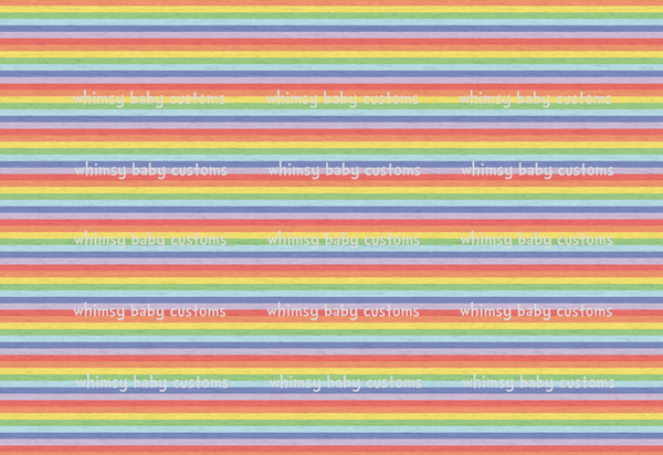 Fabric Heather Stripes Rainbow