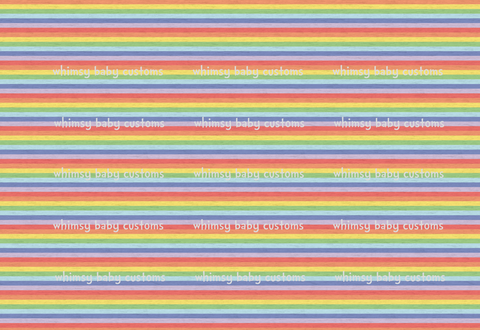 Fabric Heather Stripes Rainbow