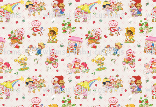 Fabric Vintage Strawberry Girl