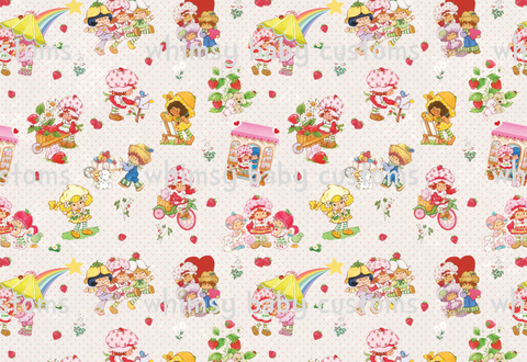 Fabric Vintage Strawberry Girl