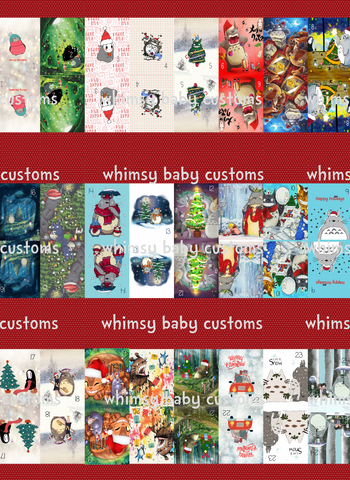 Fabric Advent Calendar Bag Panels - MNT Forest Spirit