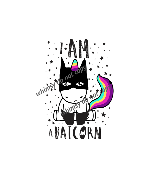 590 I am Batcorn Child Panel (on WHITE)
