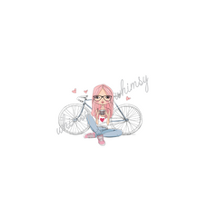 N678 Girl with Bicycle and Camera Panel