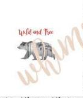 612 Wild and Free Bear Child Panel