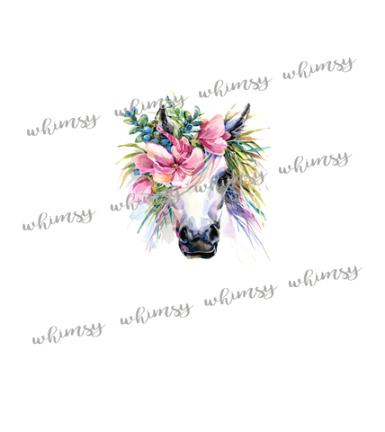 621 Watercolour Unicorn / Horse Child Panel